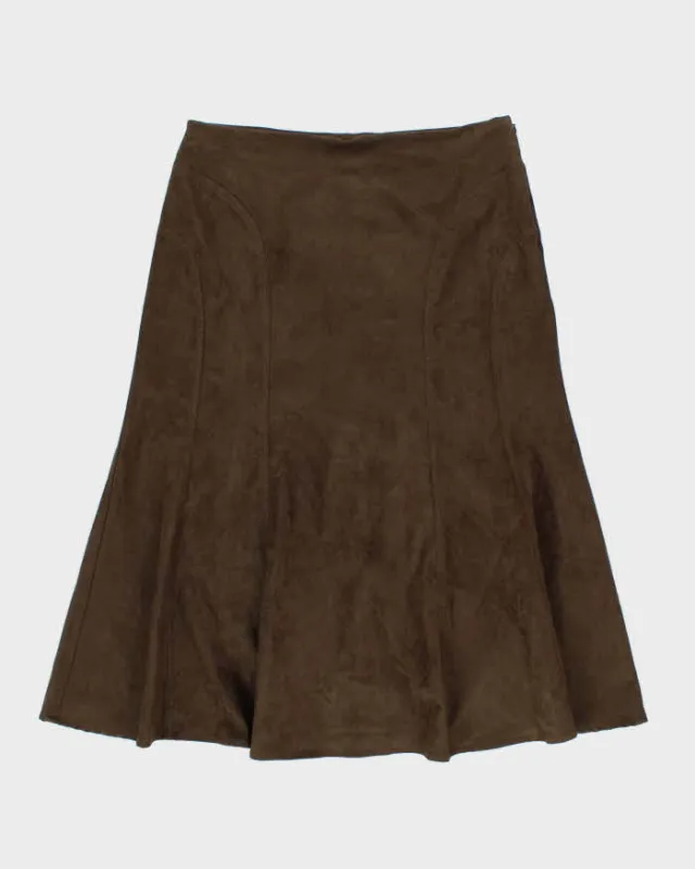 Vintage Y2k 00s Liz Claiborne Faux Suede Skirt - S sold by Rokit