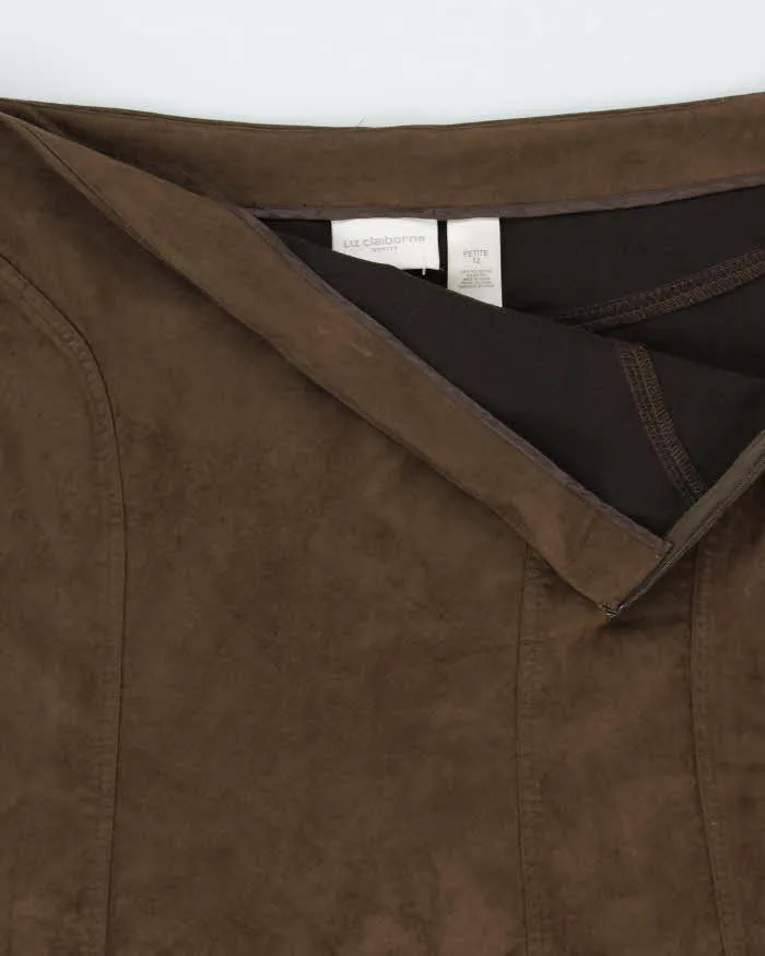 Vintage Y2k 00s Liz Claiborne Faux Suede Skirt - S sold by Rokit product image thumbnail 5