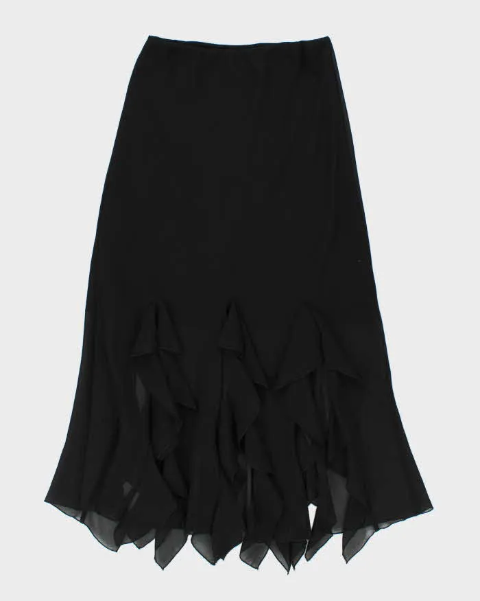 Vintage 90s Sharon Max Ruffle Sheer Hem Skirt - S sold by Rokit