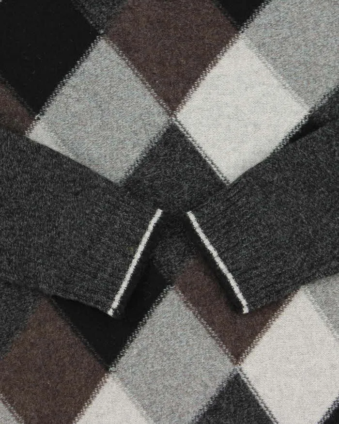 Vintage 00s Black Brown 1826 Merino Wool V-Neck Knit Jumper - S sold by Rokit product image thumbnail 4