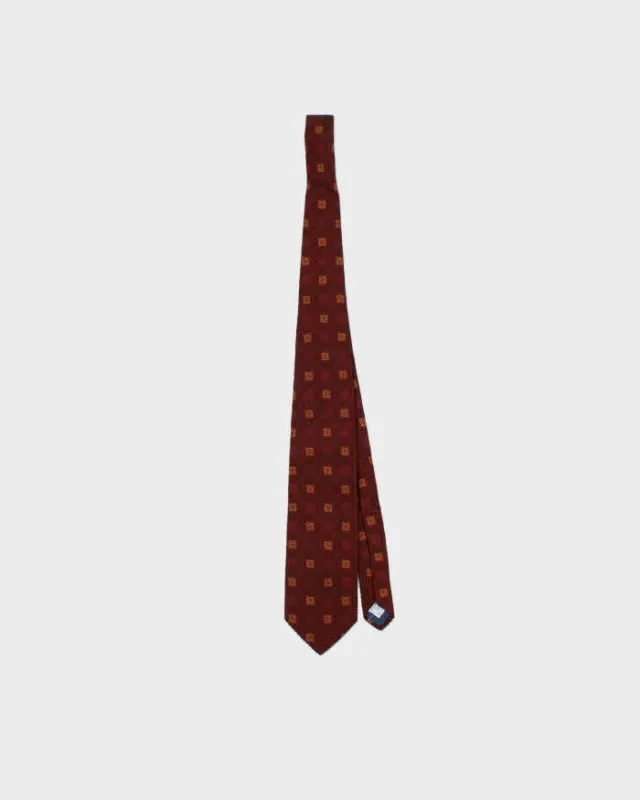 Vintage 1990s Givenchy Monogram Textured Silk Tie sold by Rokit