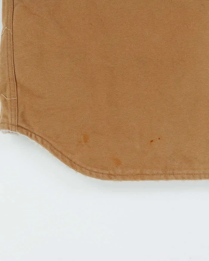 Vintage 1980s Carhartt VO3 Sandstone Canvas Sherpa Lined Union Made In USA Workwear Gilet - XL sold by Rokit product image thumbnail 5