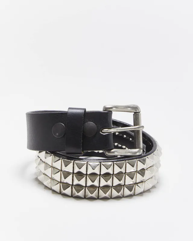 Vintage Y2k 00s Studded Leather Belt W29-W33 sold by Rokit