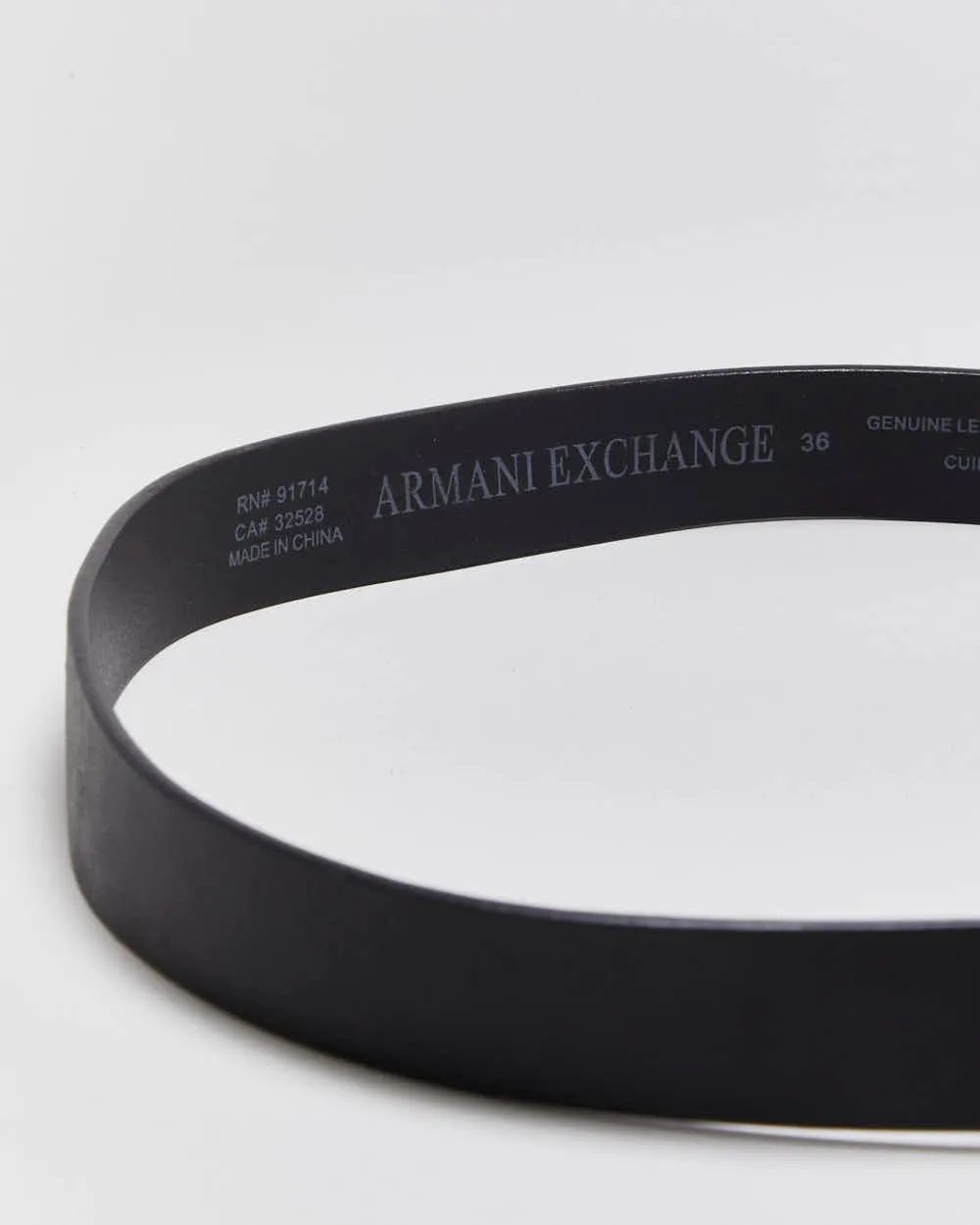 Vintage Armani Exchange Leather Belt W36-W40 sold by Rokit product image thumbnail 5