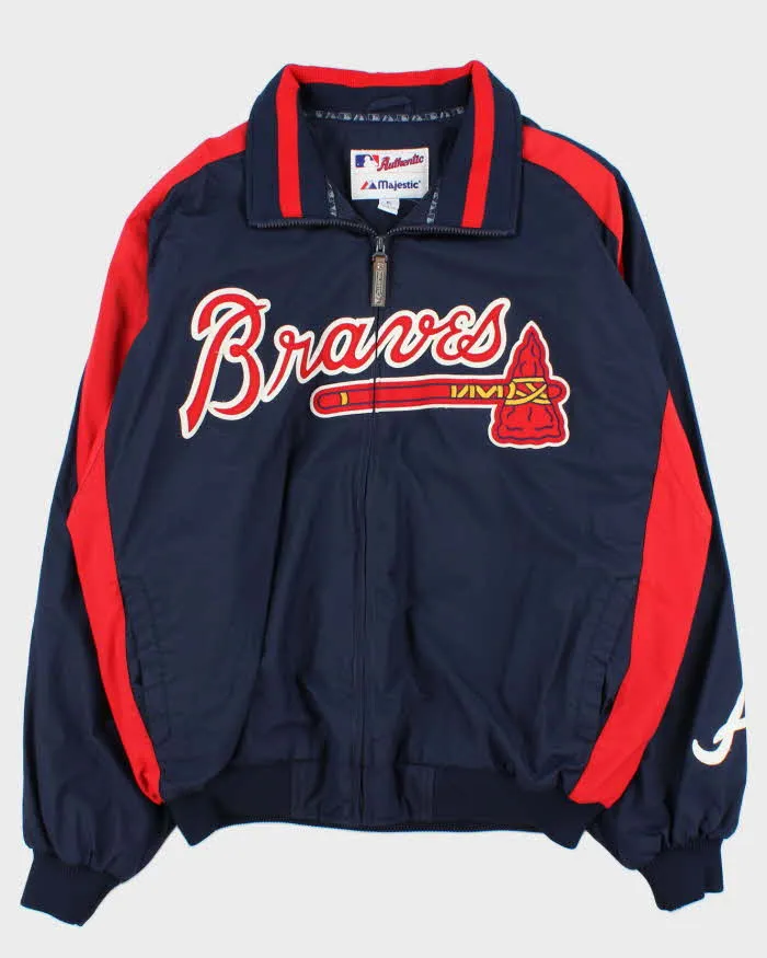 Vintage Y2K 00s Majestic Atlanta Braves Varsity Shell Baseball Jacket - XL sold by Rokit