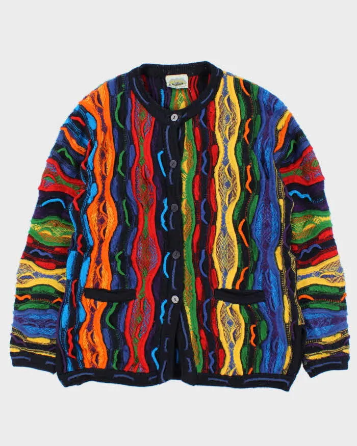 Vintage 90s Aklanda Wool Coogi Style Cardigan - L sold by Rokit