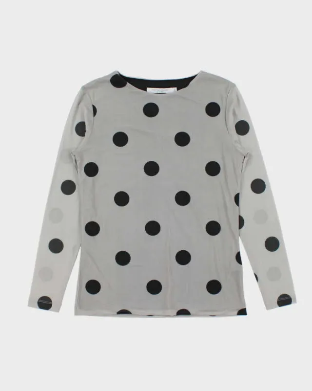 Vintage Y2k 00s Contemporaine Polka Dot Double Mesh Top - M sold by Rokit