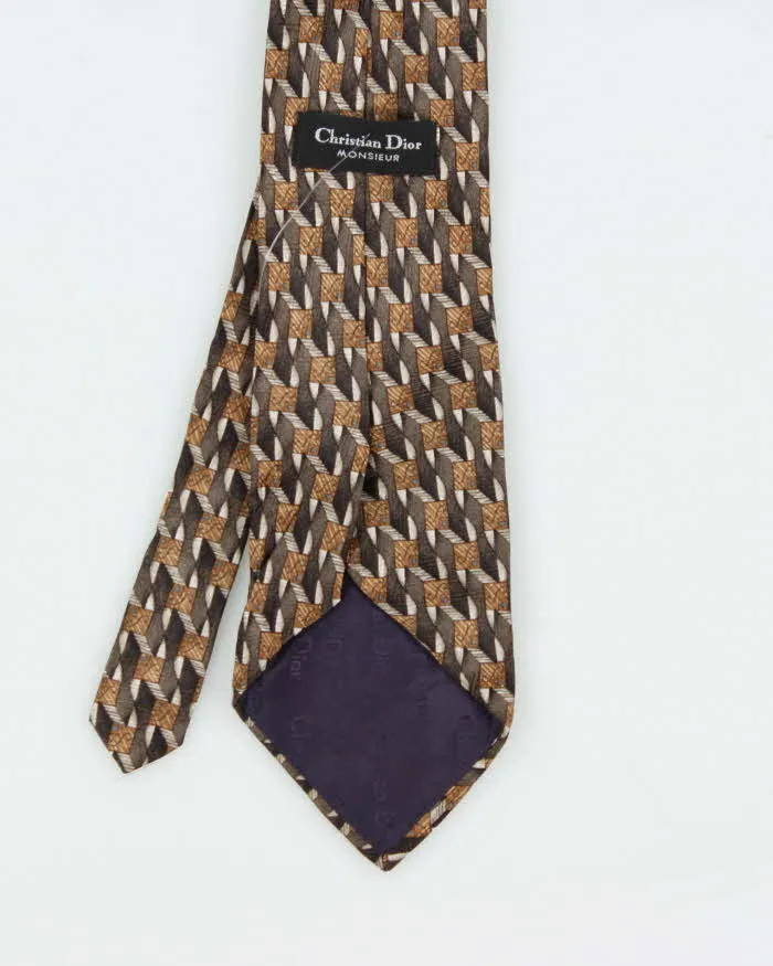 Vintage Christian Dior Geometric Pattern Silk Tie sold by Rokit product image thumbnail 3