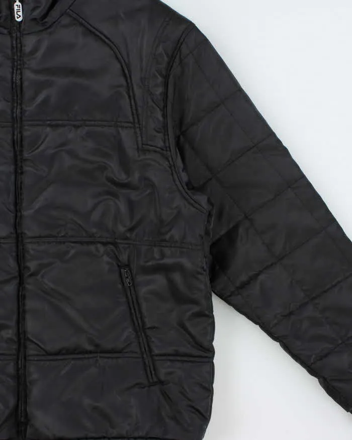 Vintage 90s Fila Satin Puffer Jacket - L sold by Rokit product image thumbnail 3