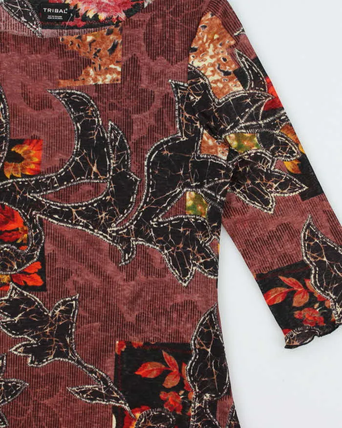 Vintage Y2k 00s Tribal Double Mesh All over Print Top - M sold by Rokit product image thumbnail 3