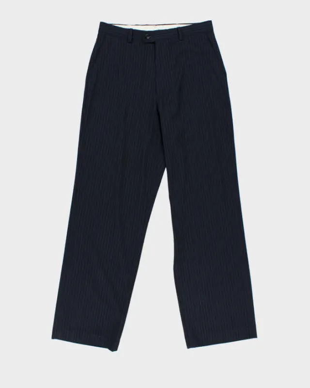 Vintage Y2K 00s Nautica Women's Pinstripe High Waisted Wide Leg Trousers - W29 L30 sold by Rokit