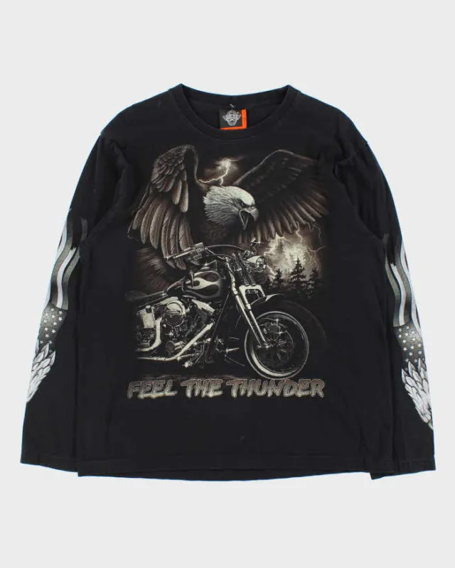 Vintage 90s Rock Eagle Single Stitch Long Sleeve T-shirt - L sold by Rokit