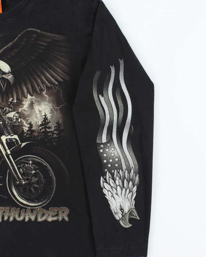 Vintage 90s Rock Eagle Single Stitch Long Sleeve T-shirt - L sold by Rokit product image thumbnail 4