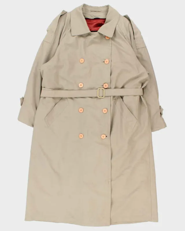 Vintage 1980s Women's Beige London Fog Insulated Trench Coat - XL made by London Fog