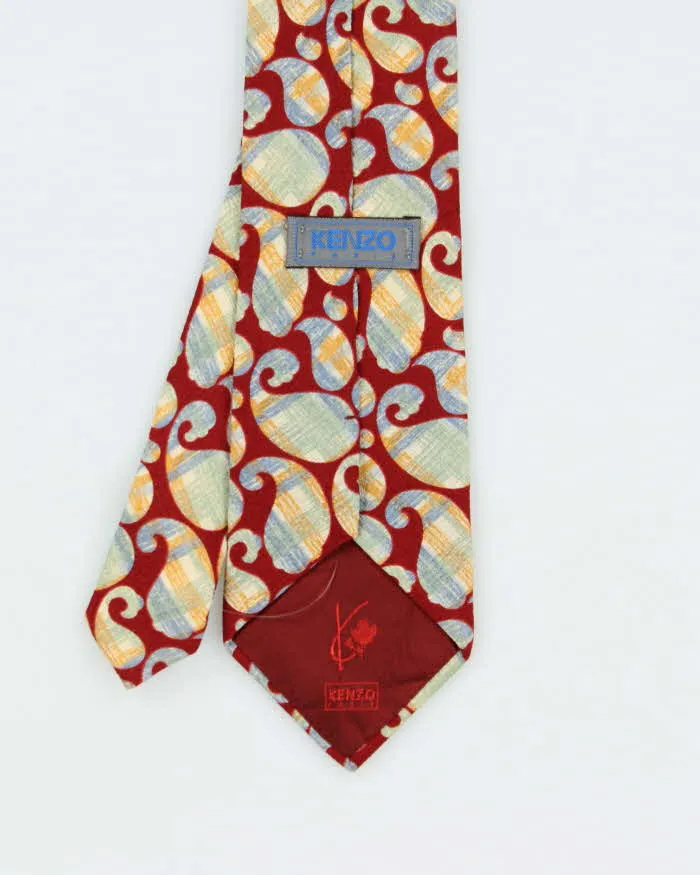 Vintage 80s Kenzo Paisley Pattern Silk Tie sold by Rokit product image thumbnail 3