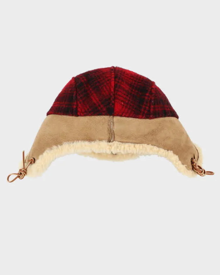Vintage 1980s Woolrich Buffalo Plaid Wool Shearling Hunting Trapper Hat - M sold by Rokit product image thumbnail 2