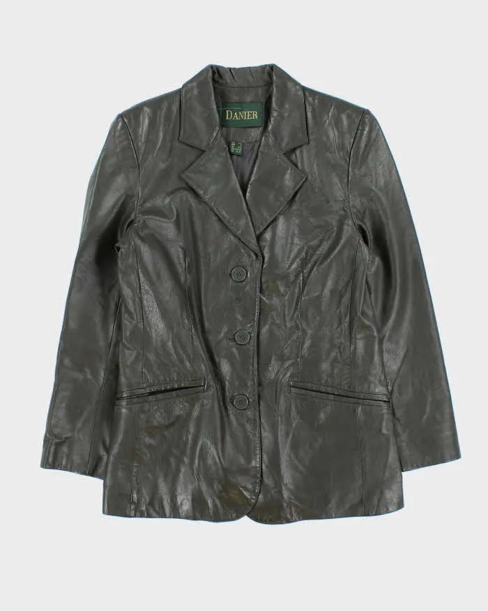 Vintage Danier Green Leather Jacket - S sold by Rokit