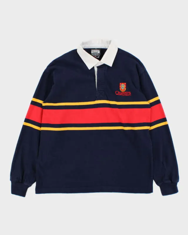 Vintage 90s Barbarian Casual Queens University Polo Shirt - S sold by Rokit