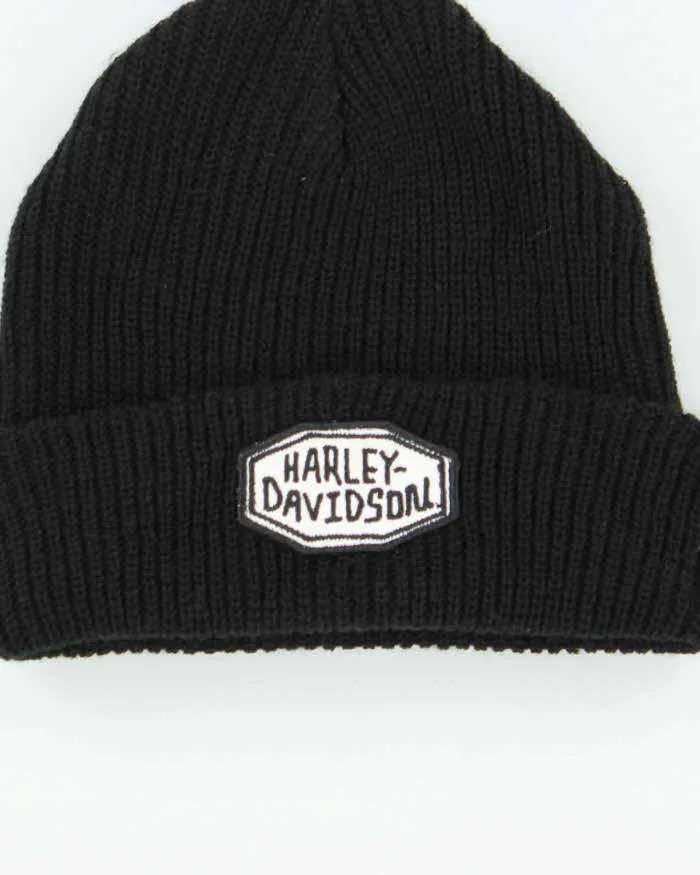 Vintage Harley Davidson Ribbed Patch Beanie - OS sold by Rokit product image thumbnail 3