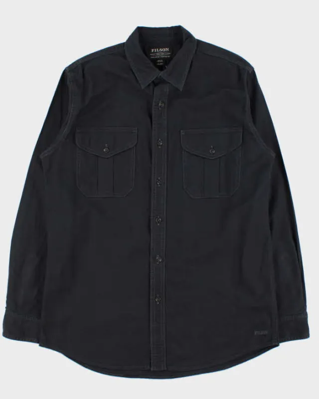 Vintage Filson Midnight Navy Long Sleeve Workwear Shirt - M made by Filson