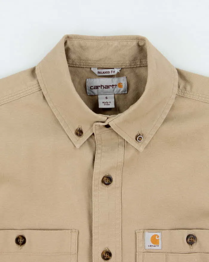 Vintage Carhartt Camel Relaxed Fit Long Sleeve Workwear Shirt - S sold by Rokit product image thumbnail 5