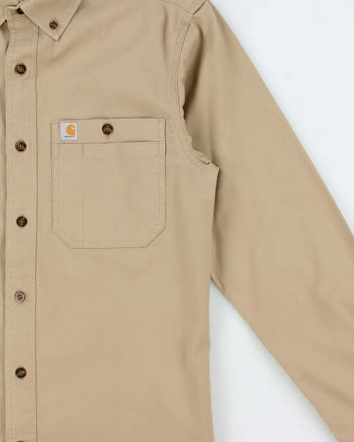 Vintage Carhartt Camel Relaxed Fit Long Sleeve Workwear Shirt - S sold by Rokit product image thumbnail 3