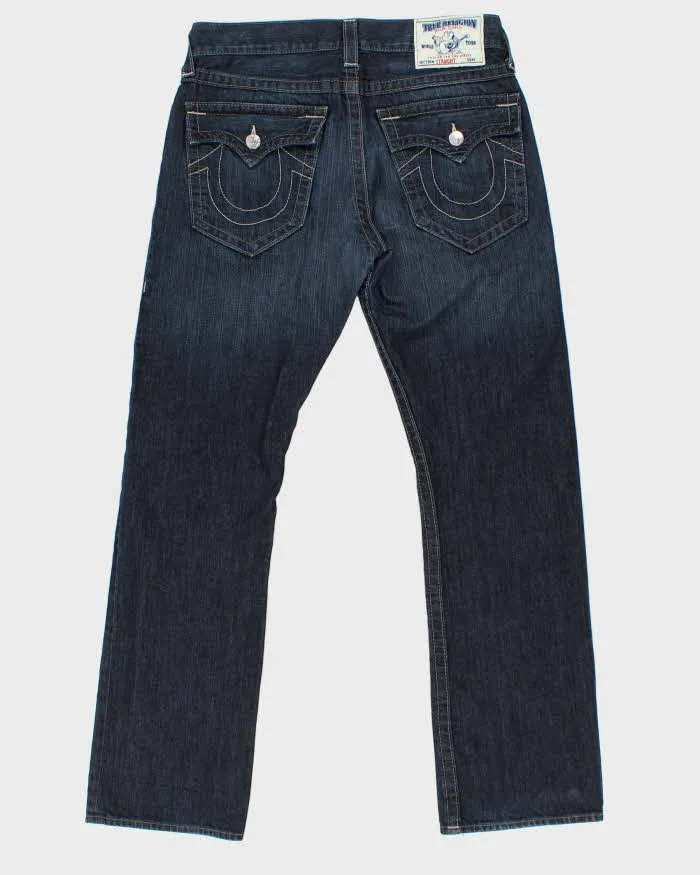 Vintage True Religion Flap Pocket Indigo Straight Leg Denim Jeans - W34 L34 sold by Rokit product image thumbnail 2