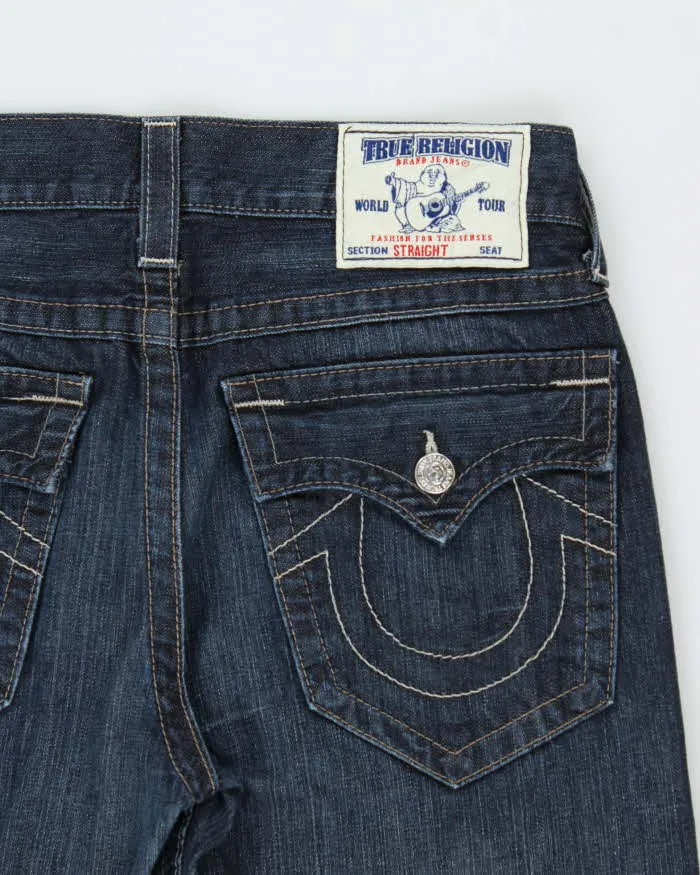 Vintage True Religion Flap Pocket Indigo Straight Leg Denim Jeans - W34 L34 sold by Rokit product image thumbnail 4