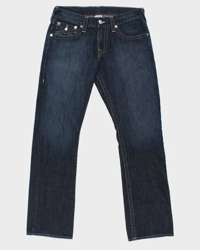 Vintage True Religion Flap Pocket Indigo Straight Leg Denim Jeans - W34 L34 sold by Rokit