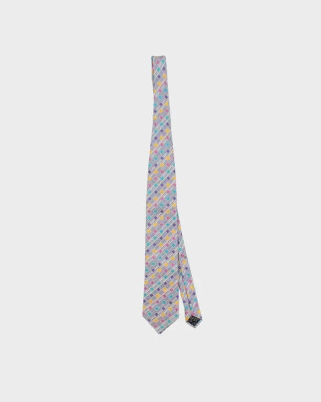 Vintage 1990s Missoni Multicoloured Patterned Silk Tie sold by Rokit