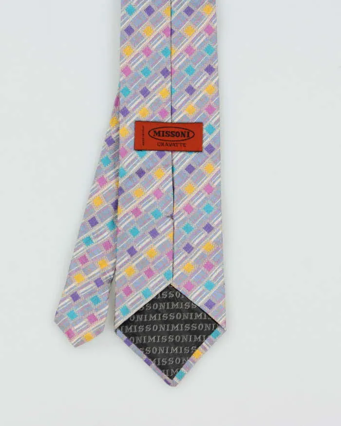 Vintage 1990s Missoni Multicoloured Patterned Silk Tie sold by Rokit product image thumbnail 3