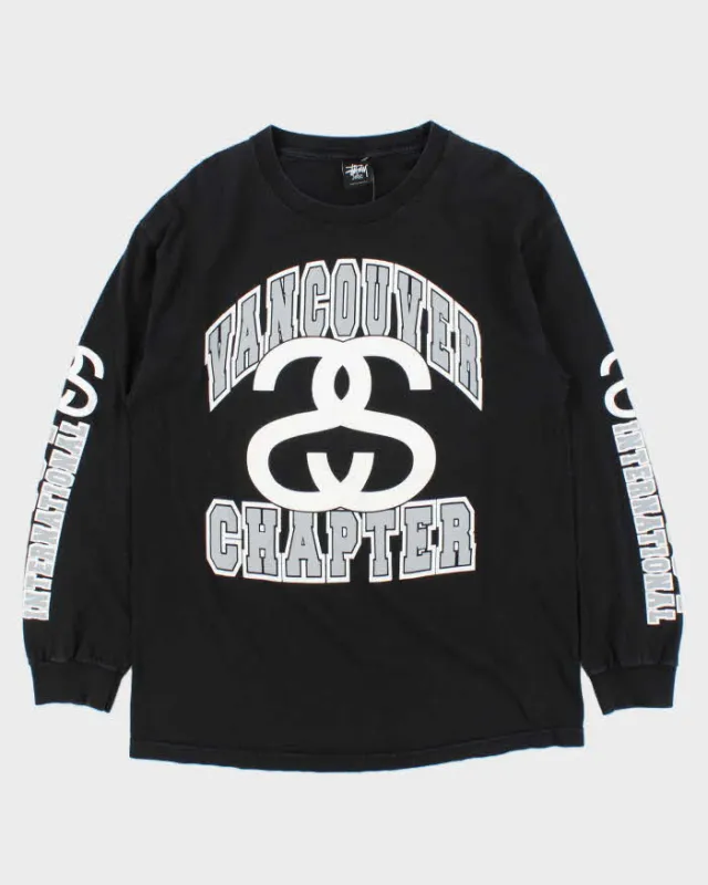 Vintage Stussy Vancouver Chapter Graphic Long Sleeve T-Shirt - L sold by Rokit