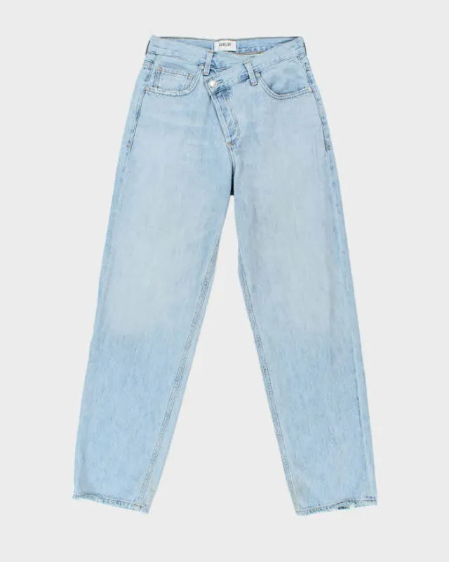 Agolde Women's Criss Cross Made In USA Distressed Straight Leg Denim Jeans - W26 L30 sold by Rokit
