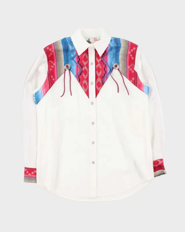 Vintage 80s Korol Ranch Snap Button Western Shirt - M sold by Rokit