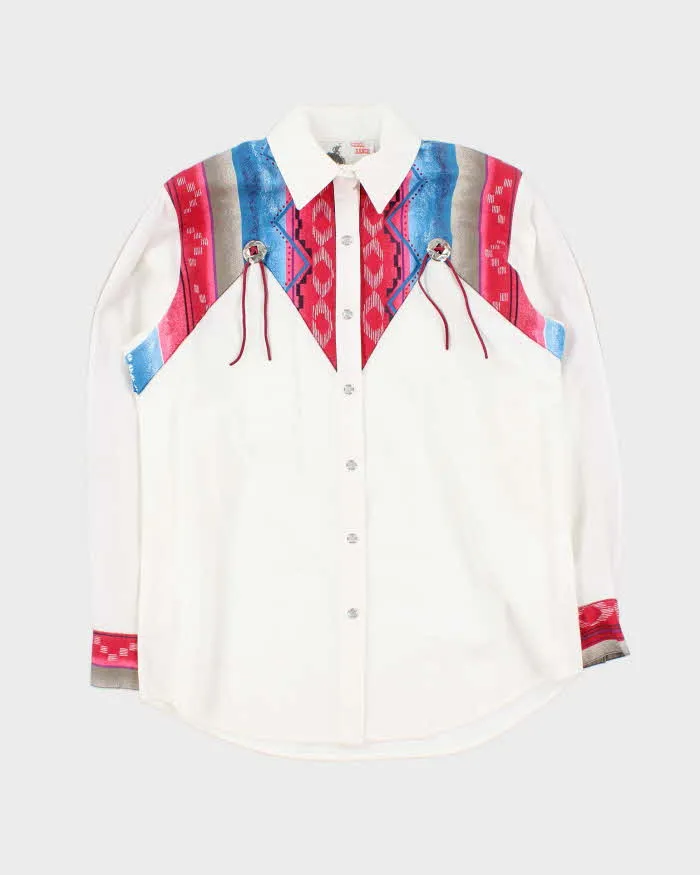 Vintage 80s Korol Ranch Snap Button Western Shirt - M sold by Rokit
