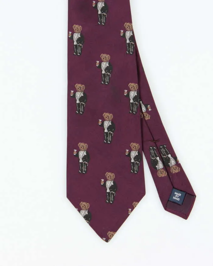 Vintage Polo Ralph Lauren for Neiman Marcus SIlk Bear Martini Tie sold by Rokit product image thumbnail 2