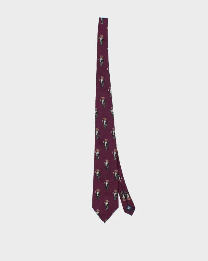 Vintage Polo Ralph Lauren for Neiman Marcus SIlk Bear Martini Tie sold by Rokit