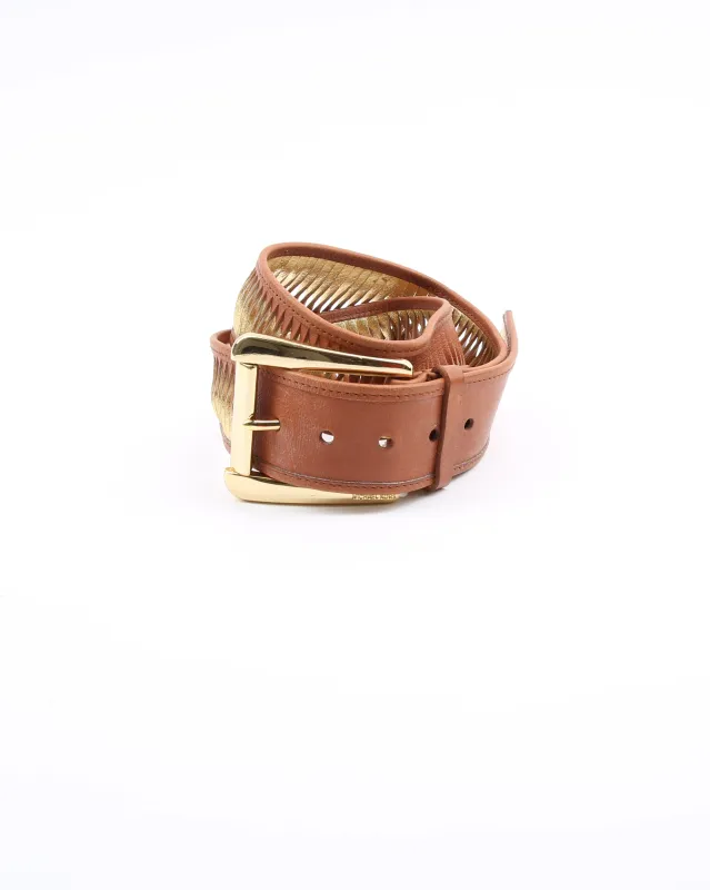 Vintage Michael Kors twist detail chunky leather belt - W31 W35 sold by Rokit