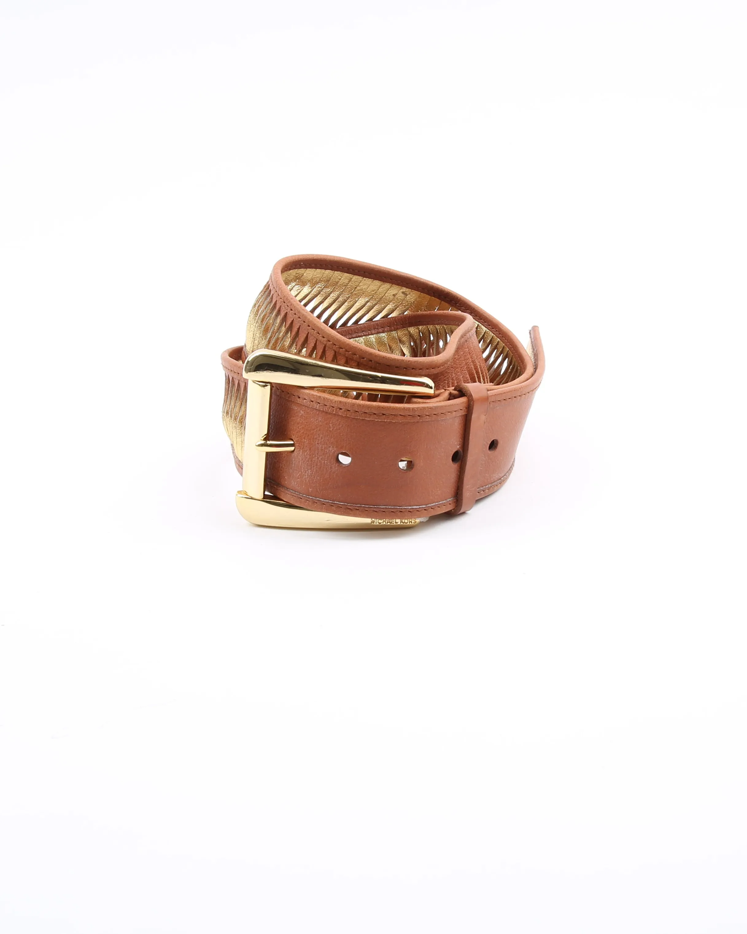 Vintage Michael Kors twist detail chunky leather belt - W31 W35 sold by Rokit