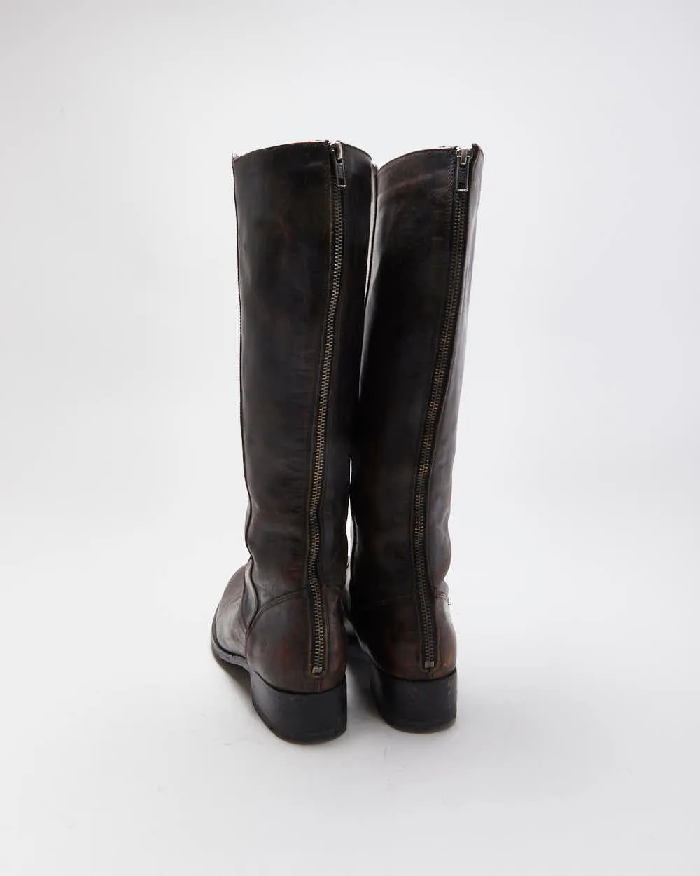 Vintage Frye Leather Zip-up Boots - UK7.5 sold by Rokit product image thumbnail 4