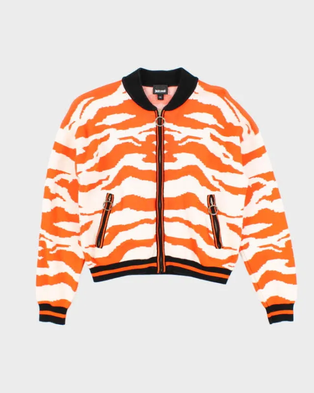 FW2015 Just Cavalli Animal Print Women's Heavyweight Boxy Bomber Jacket - XS sold by Rokit