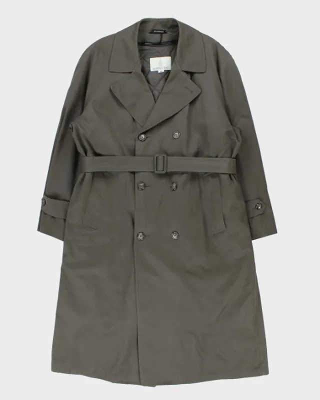 Vintage 1990s London Fog Khaki Quilt Insulated Weatherproof Oversized Trench Coat - XL made by London Fog