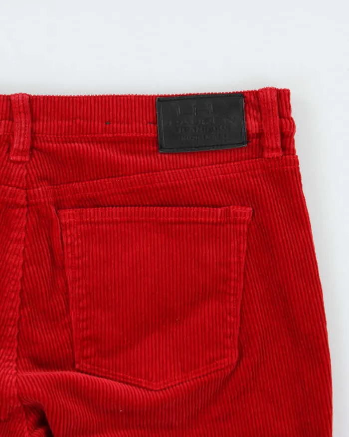 Vintage Ralph Lauren Red Corduroy Trousers - W34 L32 sold by Rokit product image thumbnail 4