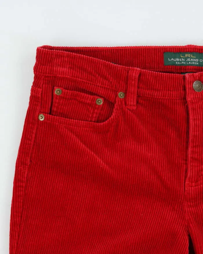 Vintage Ralph Lauren Red Corduroy Trousers - W34 L32 sold by Rokit product image thumbnail 3
