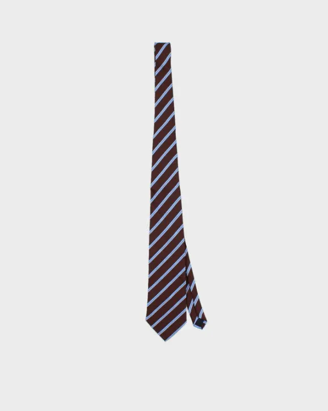 Vintage 1990s Ermenegildo Zegna Striped Silk Tie made by Ermenegildo Zegna