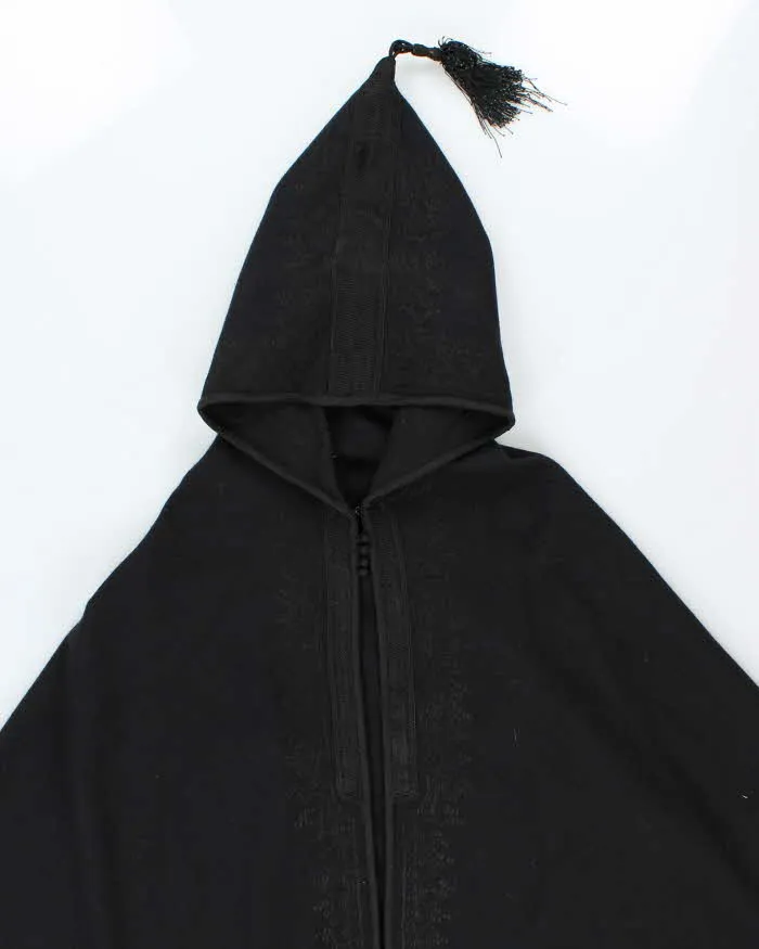 Vintage 70s Black Hooded Kaftan - O/S sold by Rokit product image thumbnail 3