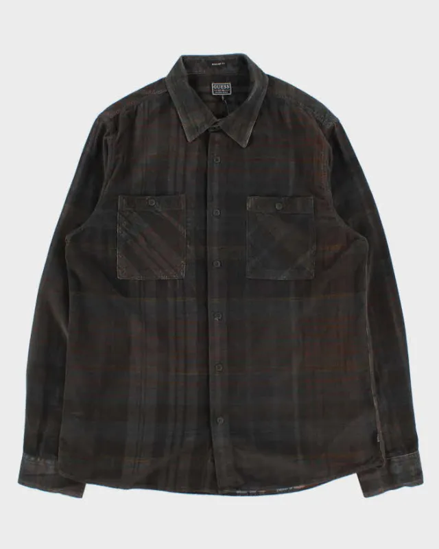 Vintage 00s Guess Corduroy Check Shirt - L made by Guess