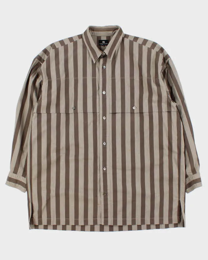 Vintage 1980s Issey Miyake Homme Hamilton Striped Long Sleeve Button Down Shirt - M sold by Rokit