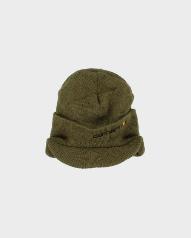 Vintage Carhartt Khaki Peaked Beanie - OS sold by Rokit