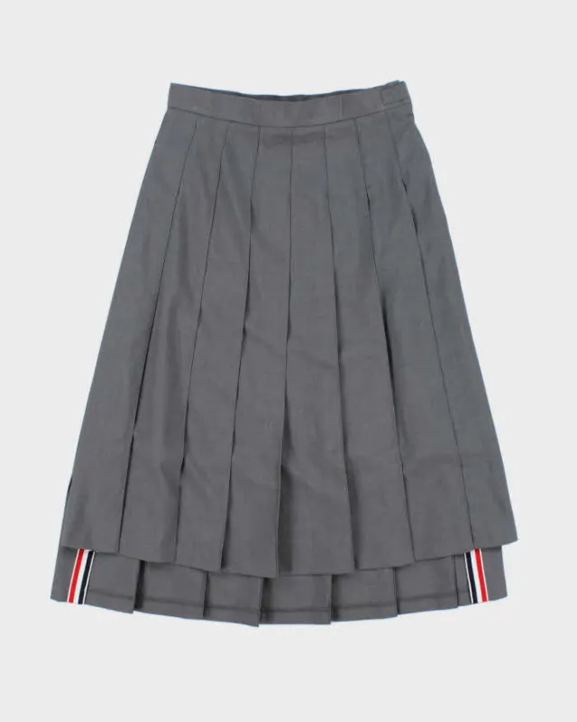 Thom Browne Pleated Wool Midi Skirt - S made by Thom Browne